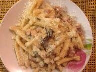 Casarecce z boczkiem, radicchio i parmezanem 